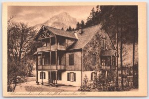 Vintage German Kurhaus Bad Kirchberg Postcard Reichenhall Scenic View