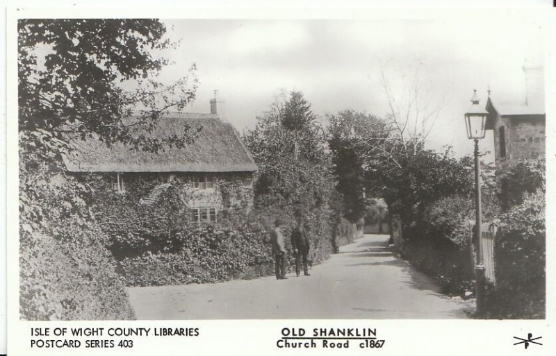 Isle of Wight Postcard - Old Shanklin - Church Road c1867   U831