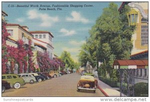 Florida Palm Beach Beautiful Worth Avenue Fashionable Shopping Center Curteich