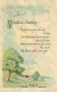 Artist impression Arts Crafts Vacation Greeting C-1915 Postcard 21-3440