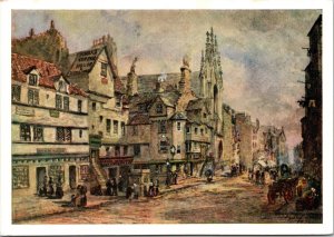 Scotland Edinburgh John Knox's House Watercolor By Mrs J Sewart Smith