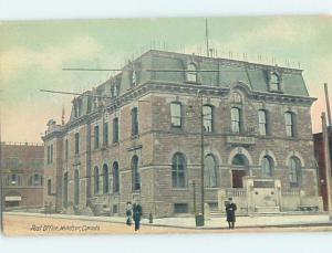 Divided-Back POST OFFICE SCENE Windsor Ontario ON d8979
