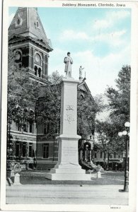 postcard Clarinda, Iowa - Soldiers Monument