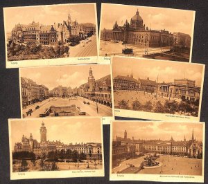 Lot of 6 postcards Germany Leipzig