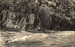 Isles of Scilly Lighthouse Round Island Relief Day c1910s Real Photo Postcard