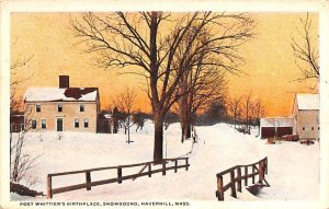 Poet Whitterie's Birthplace Snowbound Haverhill, Massachusetts MA  