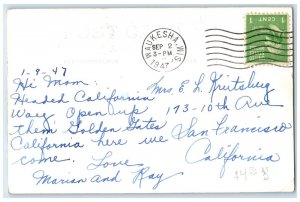 1947 United States Post Office Building Waukesha Wisconsin RPPC Photo Postcard