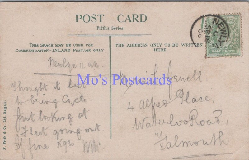 Genealogy Postcard - Jewell or Janell,4 Alfred Place,Waterloo Rd,Falmouth GL1917