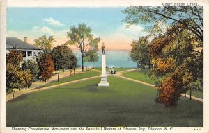 Edenton Bay, Confederate Statue Edenton, North Carolina NC Postcard