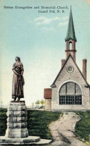 Canada Statue Evangeline and Memorial Church Grand Pré Nova Scotia 07.31