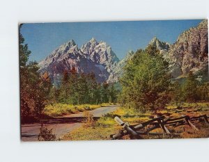 Postcard Grand Teton Peak, Grand Teton National Park, Wyoming