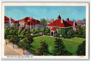 Baltimore Maryland MD Postcard  Bird's Eye View Of Goucher College 1936 Vintage