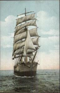 Sailing Ship Turgot c1910 Unused Postcard