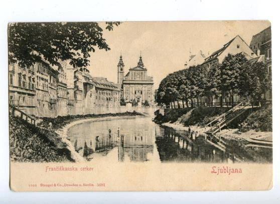 172052 Slovenia LJUBLJANA Franciskanska cerkev Vintagepostcard