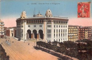 L129 Algeria 1922 Algiers Hotel des Postes et Telegraphes vintage postcard
