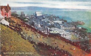 Quebec City Quebec~Dufferin Terrace~Crowd~Carnival Tent~Private Post Card