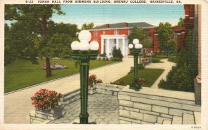 Vintage Postcard 1946 Yonah Hall From Simmons Brenau College Gainesville Georgia