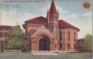 Postcard First Methodist Church New Orleans LA 1911