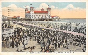 Bathing Beach at Garden Pier Atlantic City, New Jersey  