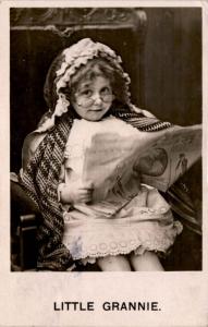 Life Model Series, Little Grannie Girl with Lace Cap, Glasses c1906 Postcard F22