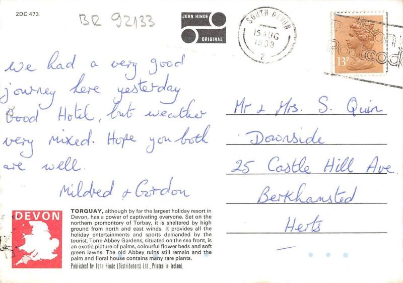 BR92133 torre abbey gardens torquay south devon   uk