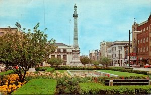 Wisconsin Racine Monument Square On Main Street 1962