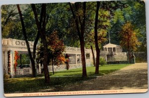 Postcard PA Bedofrd Springs Hotel Colonade and Magnesia Spring