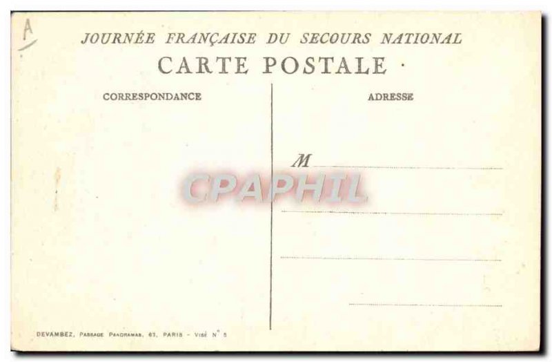 Postcard Old Army Journee Francaise National Relief