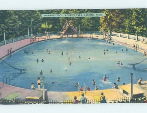 Linen SWIMMING POOL SCENE Lansing Michigan MI AF2438