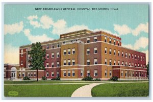 c1940's New Broadlawns General Hospital Building De Moines Iowa Vintage Postcard