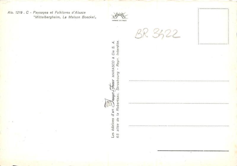 BR3422 Mittelbergheim La Maison Boeckei Alsace   france