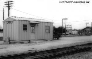 Dublin Texas 1976 Santa Fe train depot real photo pc Z26123