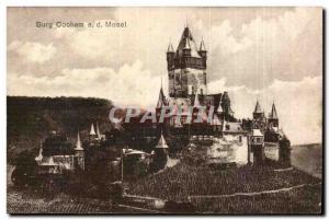 Germany Burg Cochem from Mossel Old Postcard