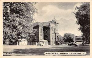 Standish Michigan Court House Street View Antique Postcard K58599