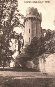 Vintage Postcard 1910s Warwick Castle Caesars Tower Warwickshire England UK
