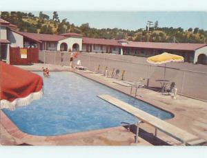 Unused 1950's CALIFORNIA MOTEL & POOL Redding California CA u5910