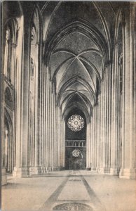 VINTAGE POSTCARD THE NAVE LOOKING WEST CATHEDRAL OF ST. JOHN THE DIVINE
