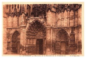 France Auxerre  Portails de la Facade de la Cathedrale