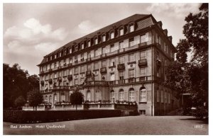 Hotel Quellenhof Bad Aachen Germany Black And White Postcard