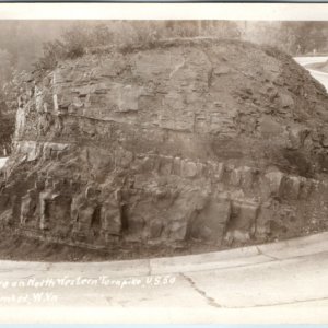 c1950s Clarksburg, WV Hairpin Curve US Hwy 50 Grafton Scenic RPPC Photo A156