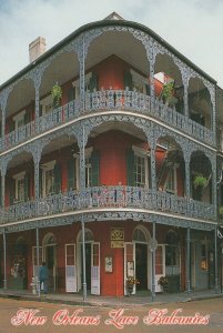 America Postcard - La Branche Balcony, New Orleans, Louisiana RRR214
