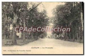 Old Postcard Alencon the Promenedes
