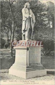 Old Postcard Paris (Fr), the Jardin des Plantes Statue Chevreul