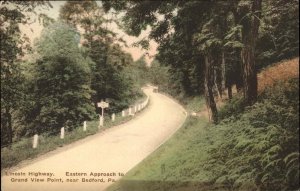 Bedford Pennsylvania PA Grand View Point Albertype Vintage Postcard