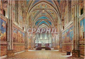 Modern Postcard Assisi Basilica of St Francis Church Superior Interior