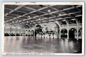 Providence Rhode Island RI Postcard Interior Casino Rhodes-On-The-Pawtuxet 1910