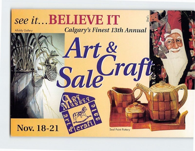 Postcard Calgary's Finest 13th Annual Art & Craft Sale, Calgary, Canada
