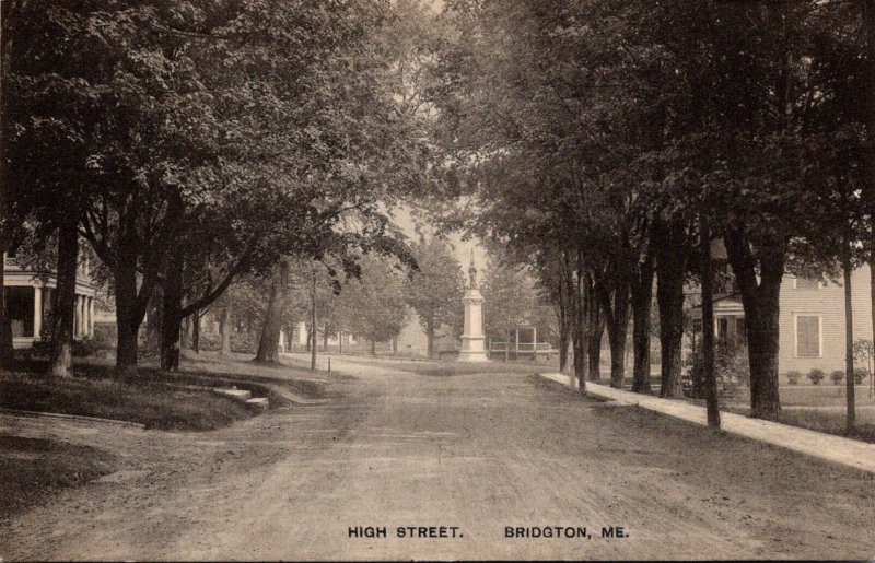 Maine Bridgton High Street 1910