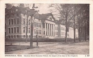 Chestnut Street Grammer School the largest of its class in New England - Spri...