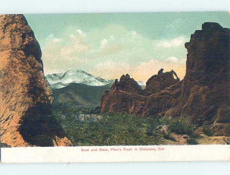 Pre-1907 SEAL AND BEAR ROCKS Pikes Peak - Manitou & Colorado Springs CO A1564